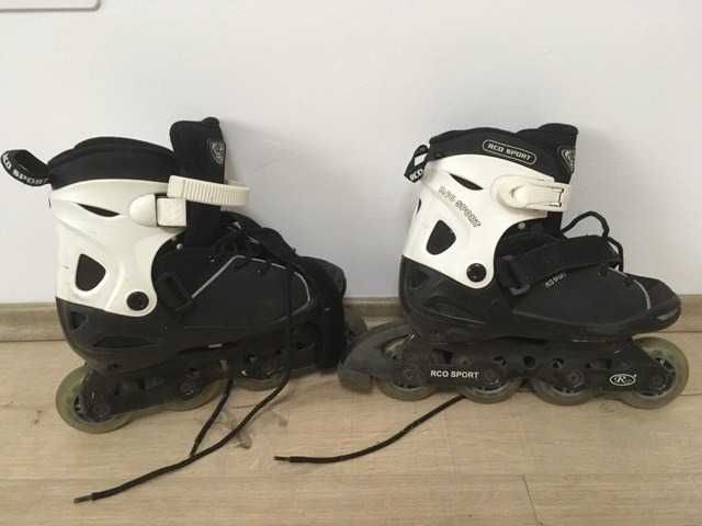 Role RCO reglabile 34-37, Alb/Negru, SS 308