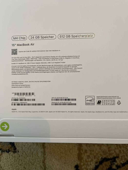 MacBook Air 15” M4