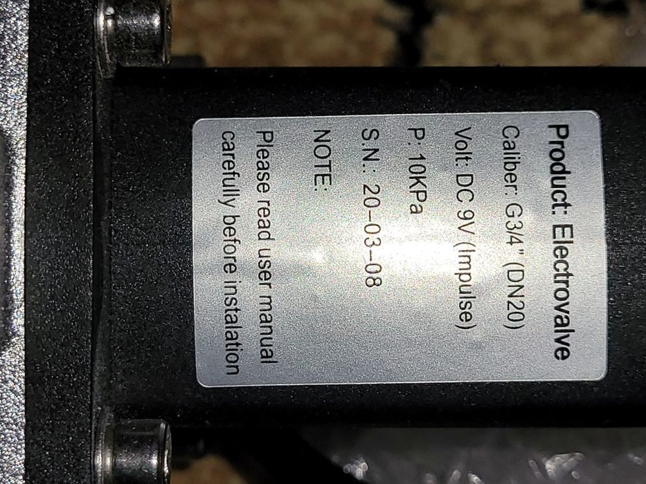 Set electrovalva și detector de gaz