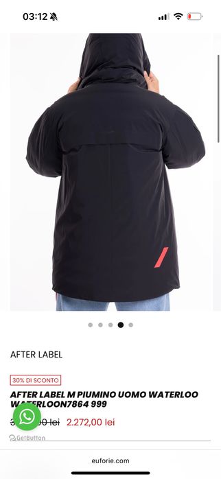 Geaca premium Puf After Label XL originala noua super pret >l