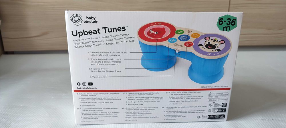 HAPE BABY EINSTEIN Сензорен барабан с весели мелодии, 6+М