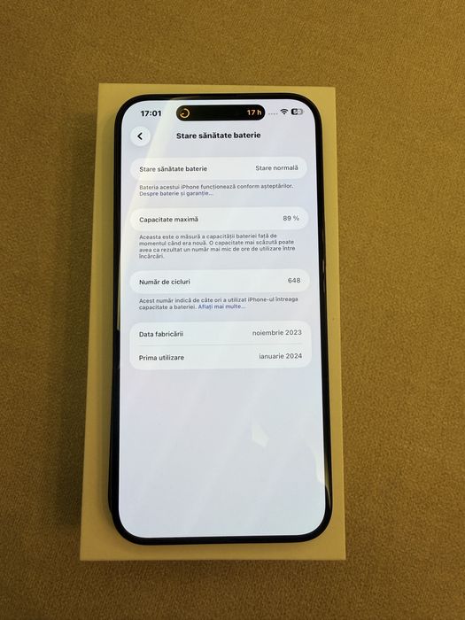 Iphone 15 PRO MAX 256 negru impecabil 10/10