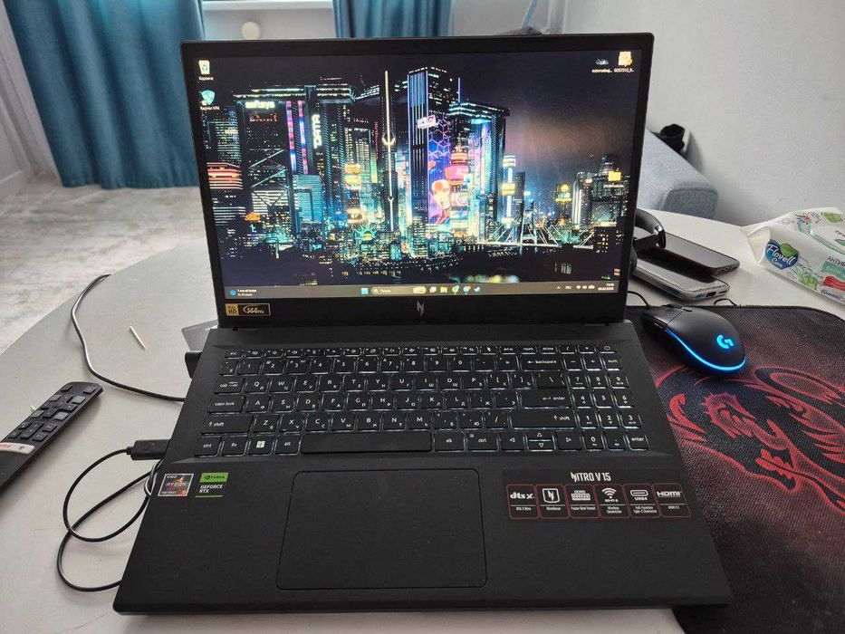 Ноутбук Acer Nitro V Ryzen 5 7535HS RTX 3050 16GB DDR5 500GB SSD