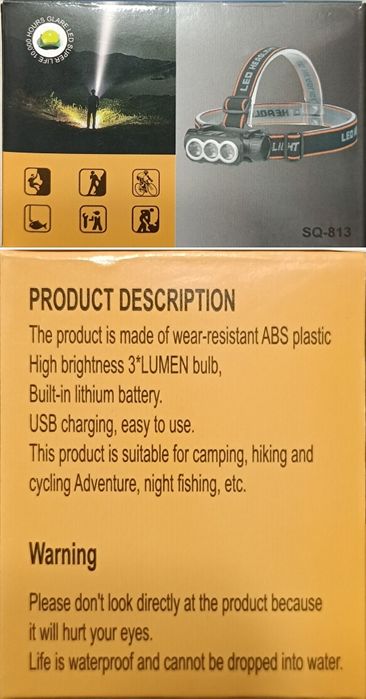 Фонарь налобный /для лба/ пешана фанар