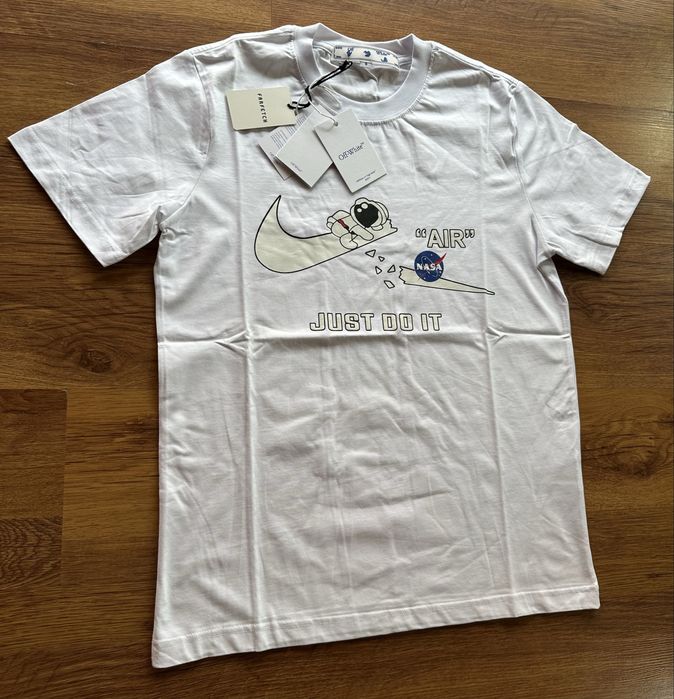 Мъжка,памучна,бяла тениска Nike OFF White