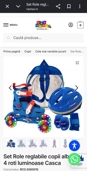 Vând role copii reglabile
