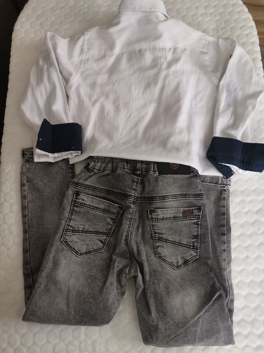 Дънки с ризка за първи учебен