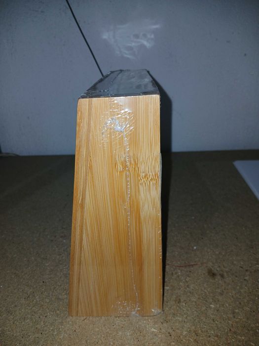 Suport magnetic cutite Naturlik, bambus, 29.5x10x23 cm