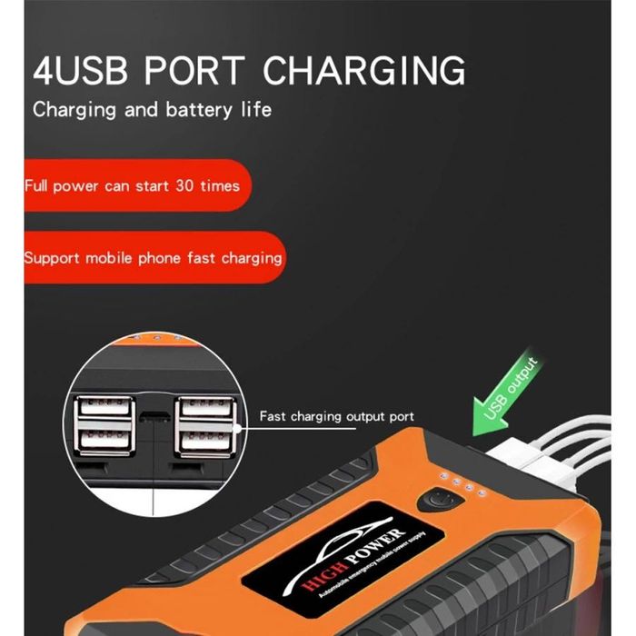 5в1 Стартерно устройство за акумулатор и компресор фенер power bank