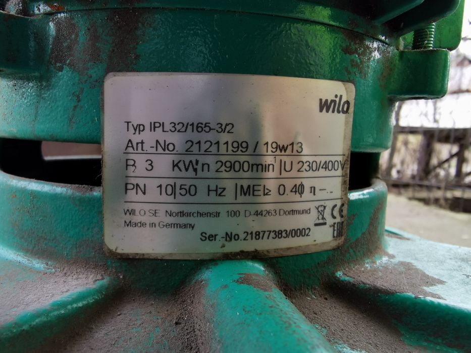De vânzare pompă wilo ipl32/165