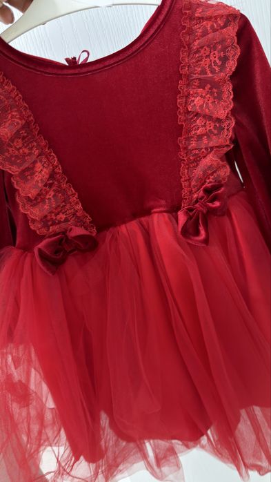 Rochita rosie din catifea