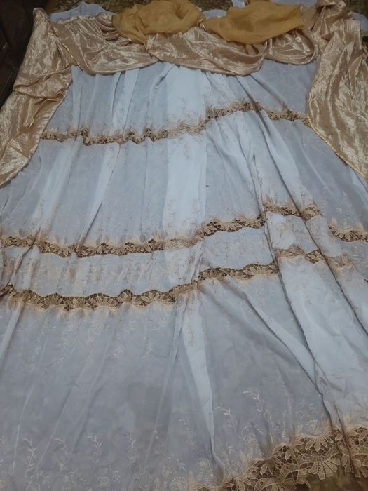 Тюль на окно с лентой