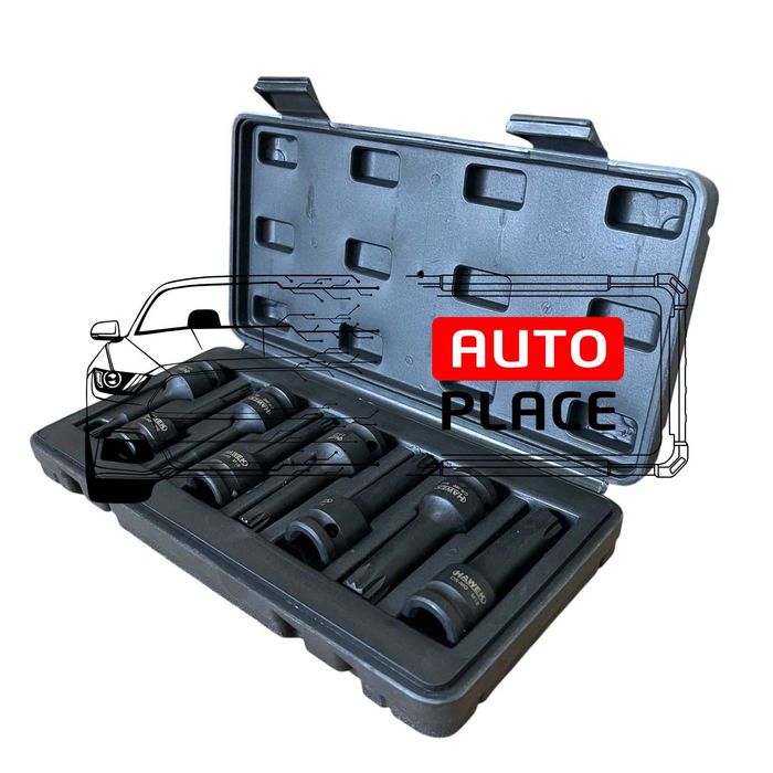 Комплект ударни битове 1/2 – сплин 8 части HAWEK