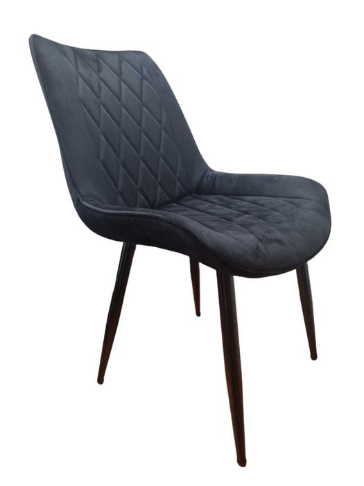 Трапезен стол Мариса -черно кадифе