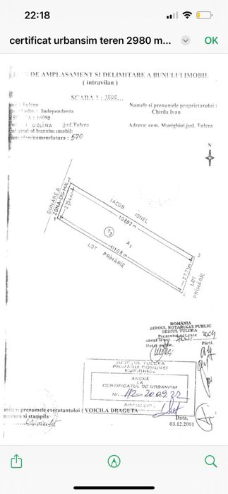 Vand teren Delta Dunarii, localitatea Uzlina 3000m2