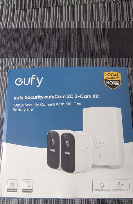 Комплект от 2 камери EufyCam 2C PRO 2K, бял, водоустойчив IP67