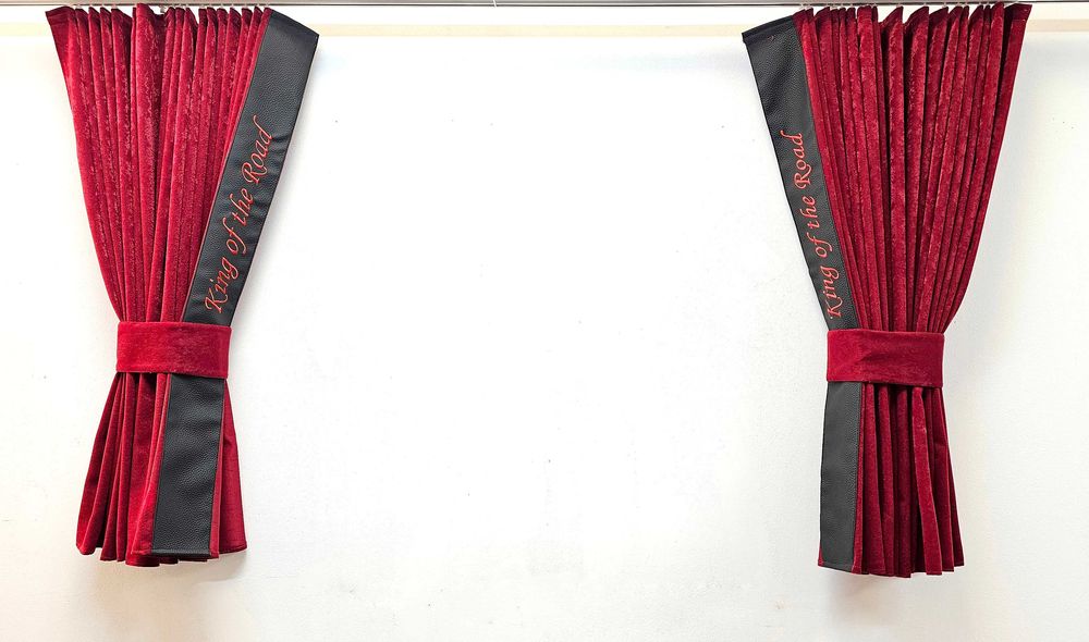 Пердета за камиони БОРДО бродирани комплект кукички тип холандско чело