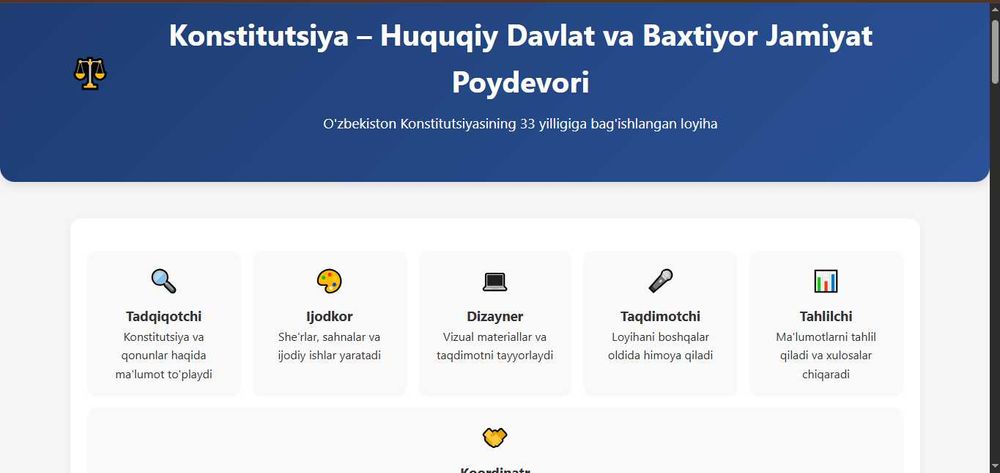 Men zakazga sayt yasayman landing page