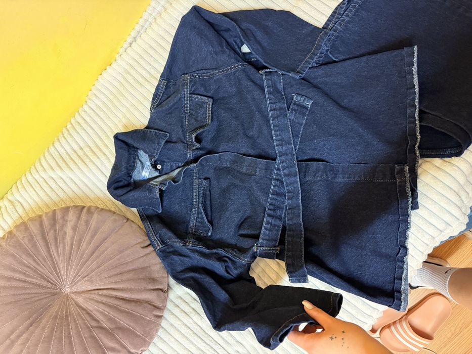 Комплект дънки с якенце