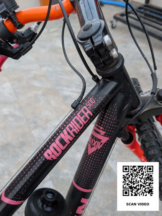 Bicicleta copii B'Twin Rockrider 500+, 24", 18 viteze, suspensie