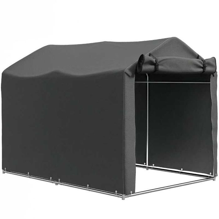 Водоустойчива гаражна тента с врата, UV устойчива, 220 x 157 x 165 см