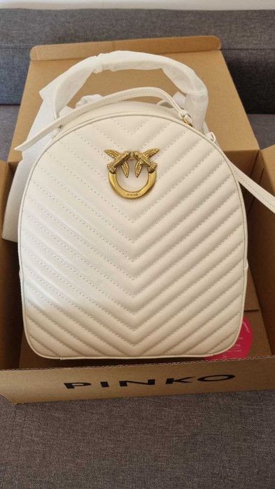 Pinko Love Backpack (бяла раничка пинко)