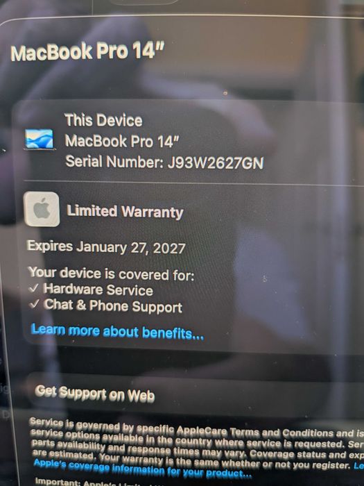 MacBook Pro 14" M5 10-CPU, 10-GPU, 16GB RAM, 512GB SSD В ГАРАНЦИЯ 27/01/2027г