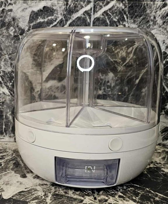 Диспенсър за зърнени храни, 6 отделения\7.5л., въртяща основа, Бял