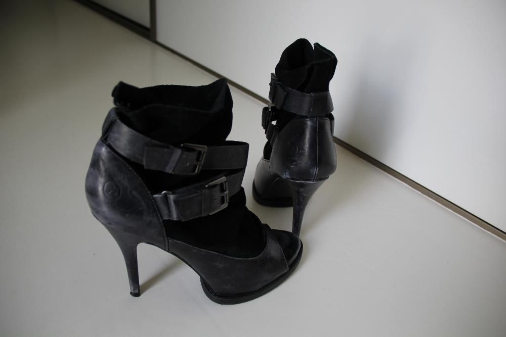 Botine Piele Bronx gen Maison Margiela, toc 10cm, mar.39