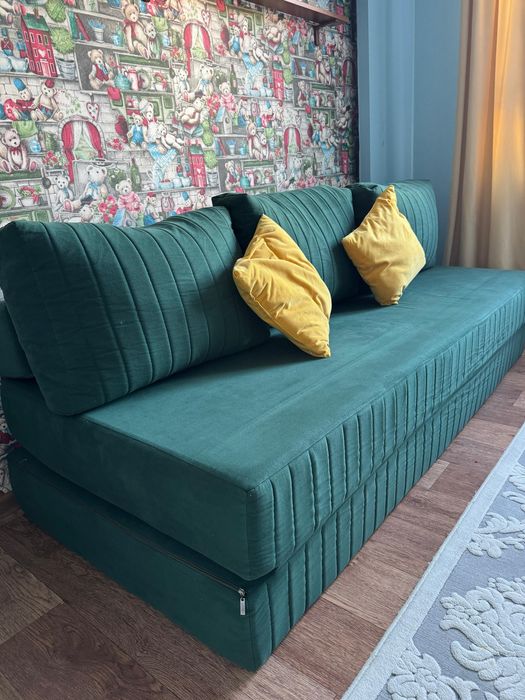 Диван зеленый раскладной