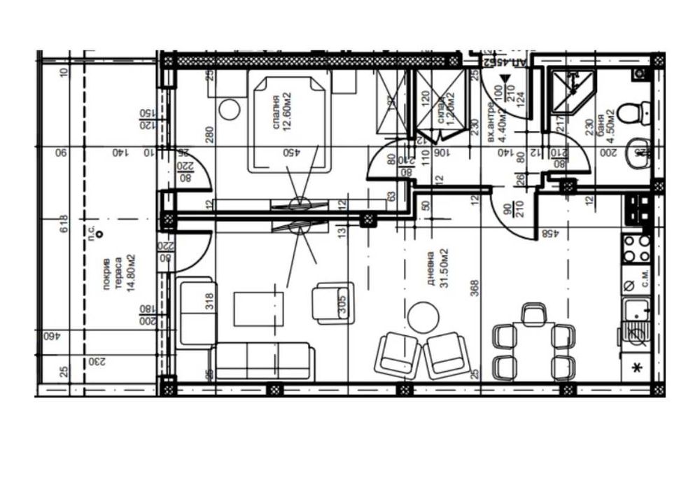 Продава се Двустаен апартамент в Пловдив, Южен - 88 кв.м за 807 €/кв.м - Снимка #1
