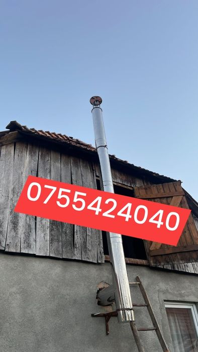 Horn la centrale pe  lemne cos de fum inox ori unde cu placere