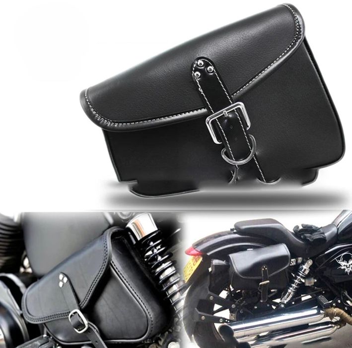 Geanta laterala moto chopper custom cruiser motocicleta cob