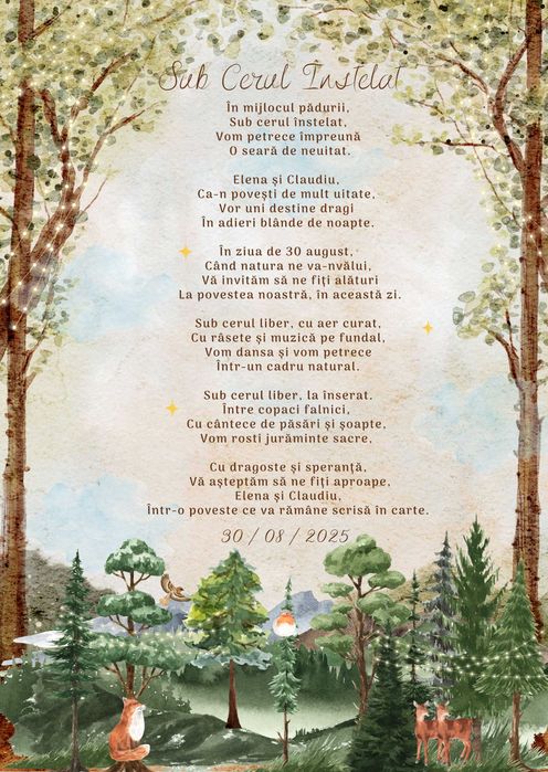 Realizez invitatii digitale pentru evenimente (nunta/botez)