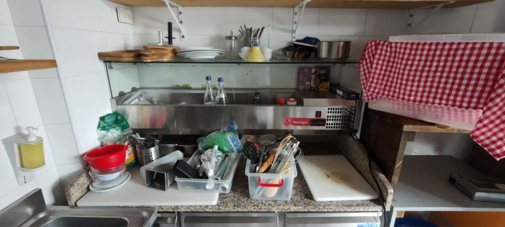 Plita, fripteoza, vitrina frigo