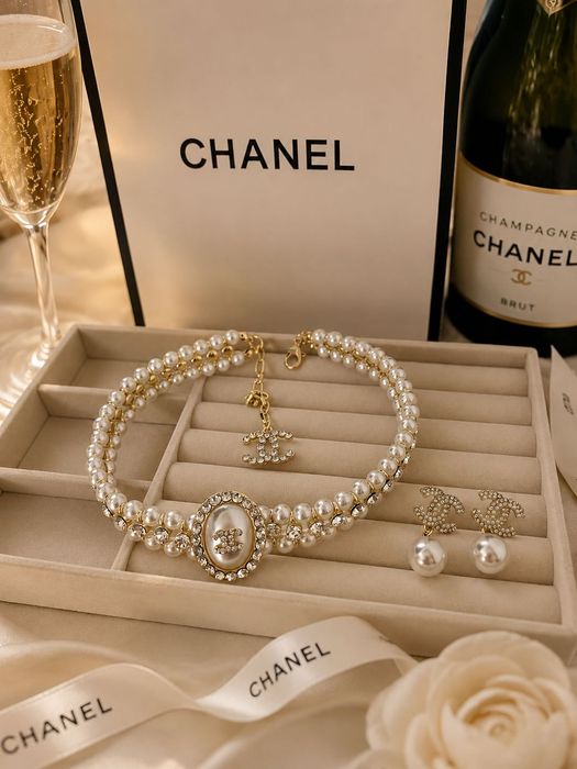 CHANEL DIOR колие обеци