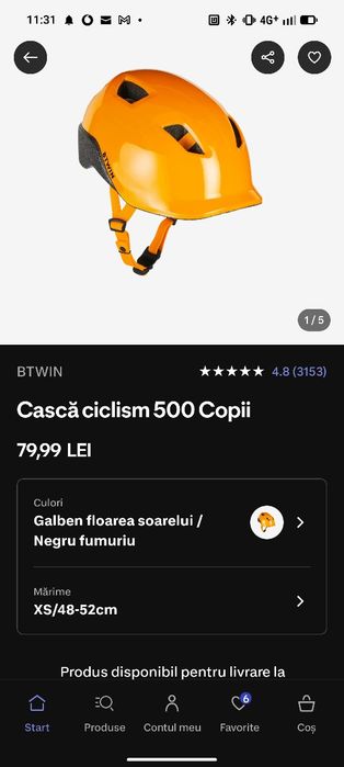 Casca bicicletă copii bitwin 500