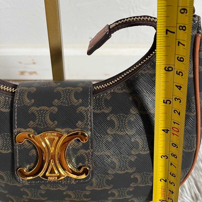 Geantă Celine Ava Triomphe Monogram, Piele Maro