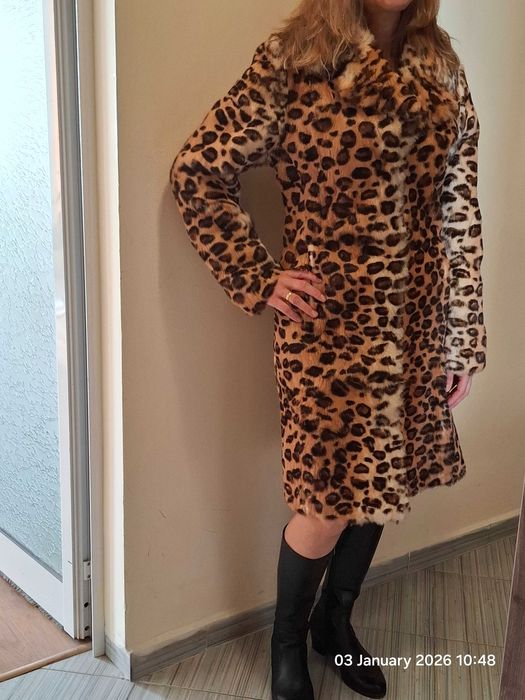 Палто от естествена кожа Индийски Леопард. Размер S. Произход Пакистан