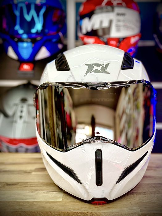 Casca Moto Axxis Ghost Fighter/SV Alb Lucios