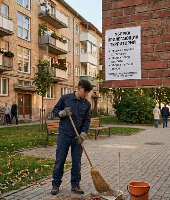 Уборка дворов и участков