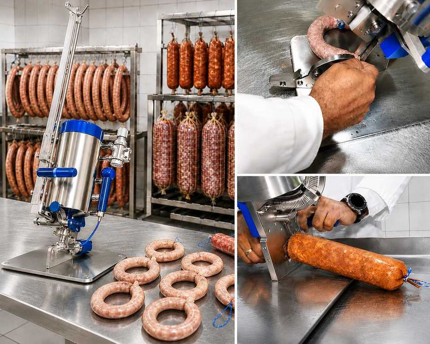 Linie procesare carne si obtinere de mezeluri, afumaturi si specialități din carne - Productivitate 1 Tona /zi