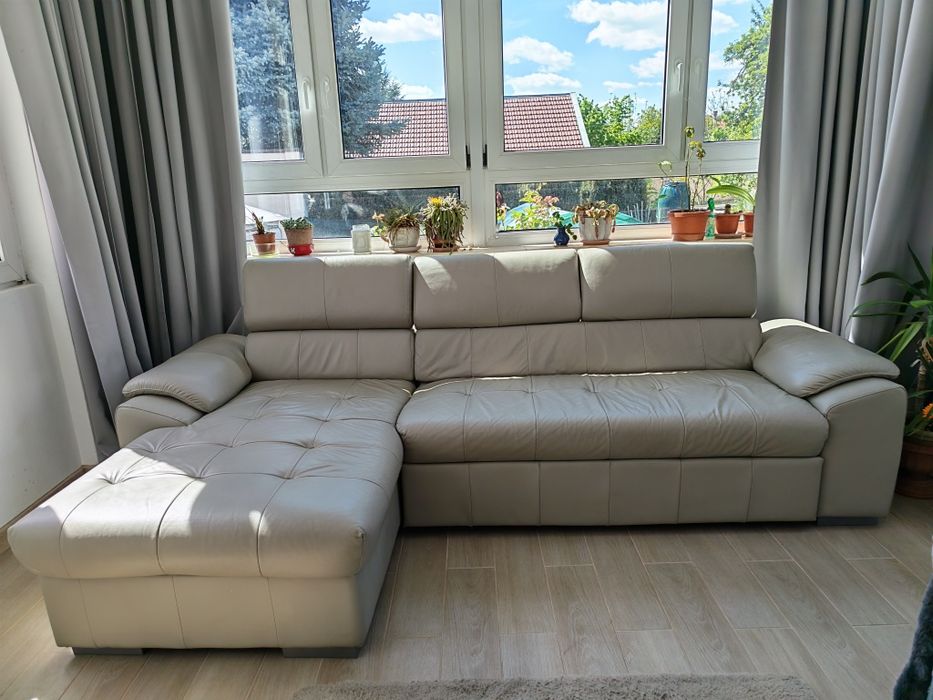 Canapea/coltar piele naturală extensibilă