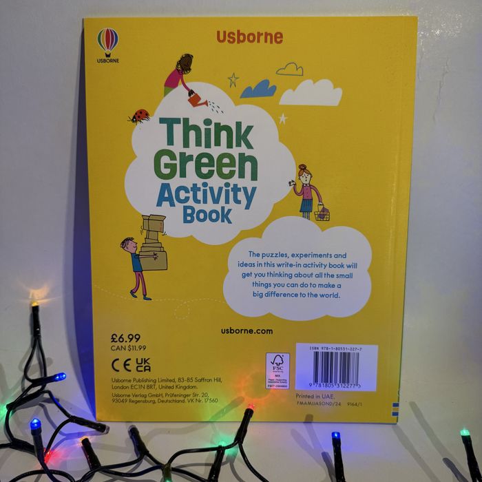 Carte cu activitati pentru copii “think green activity book” usborne