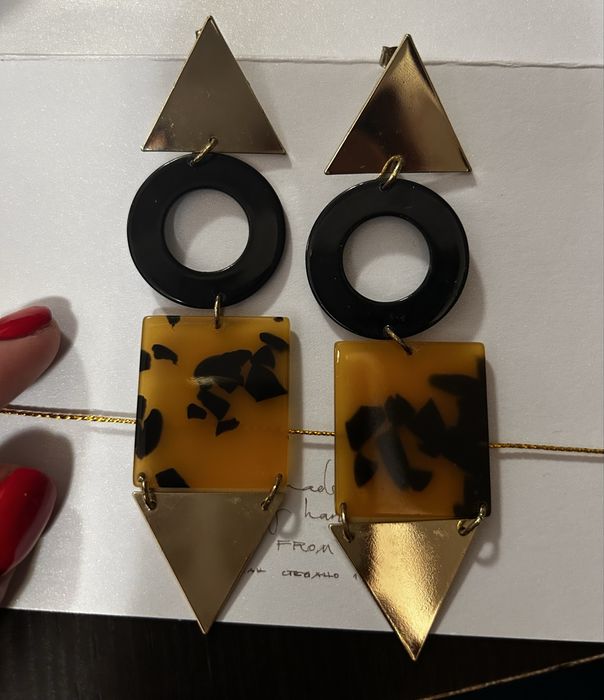 Висящи обици , дълги обеци ZARA