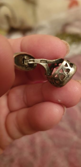 Запонка серебро 875