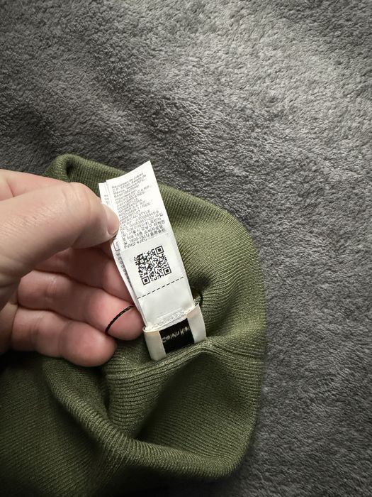 Calvin Klein monologo patch beanie caciula unisex culoare kaki noua