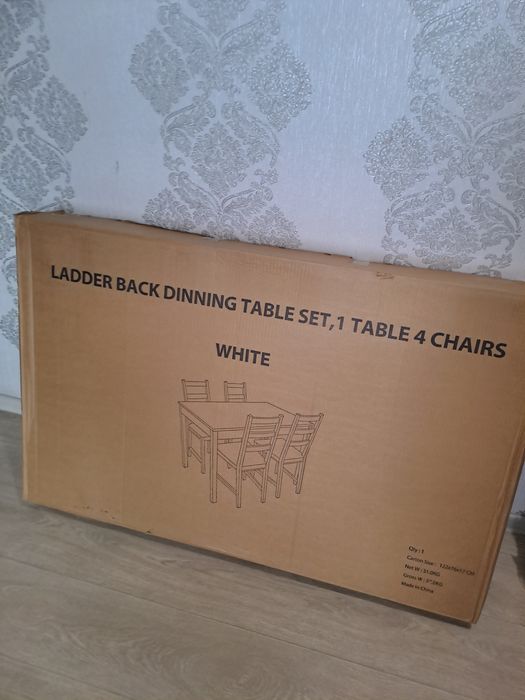 Стол кухонный со стульями новый