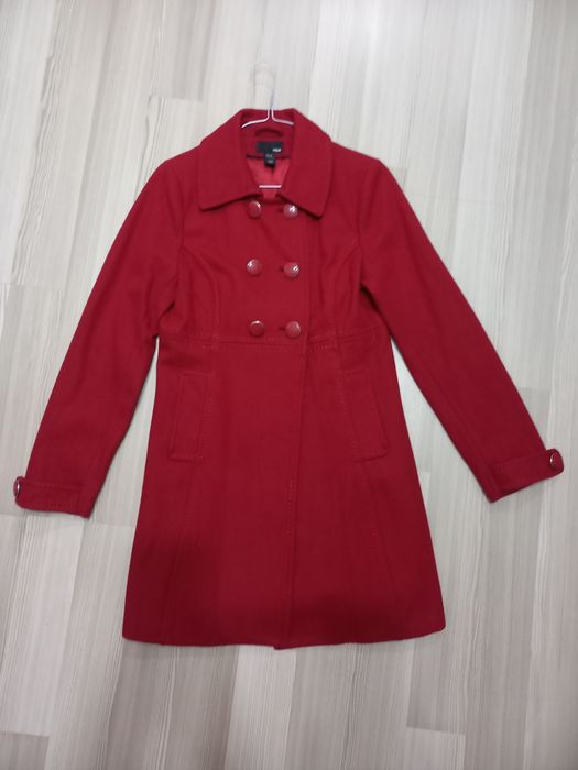 Palton dama rosu-burgund H&M 36