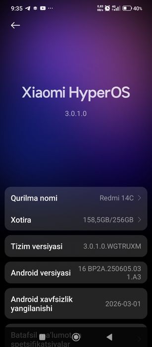 Redmi 14 c 256 Gb